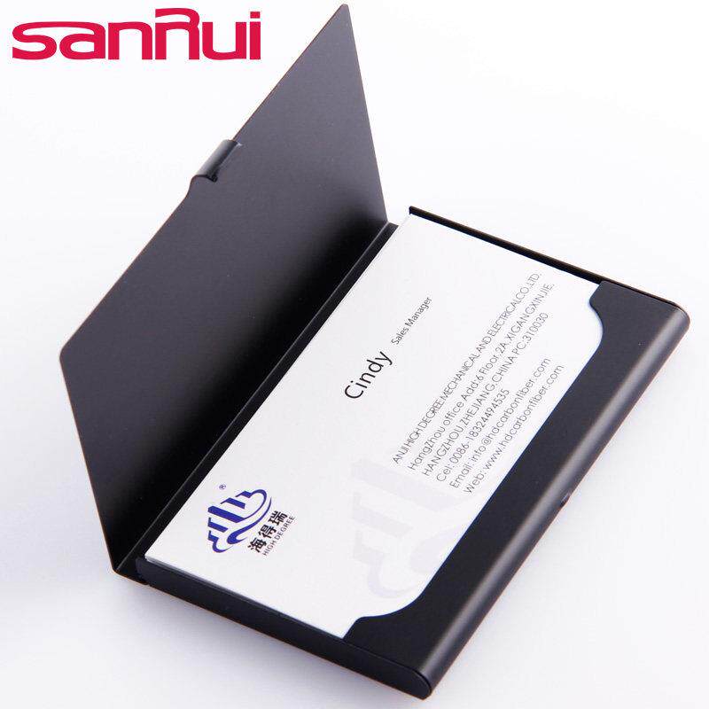 金属名片夹男士商务很轻名片盒女薄款名片包黑钛简约名片收纳盒