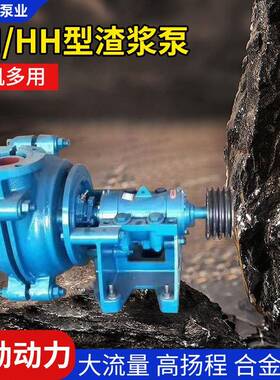 AH/HH型分数渣浆泵大流量矿用离心泵高铬合金4/8/10寸泥浆抽沙泵