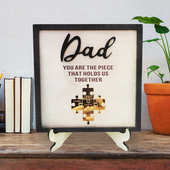 父亲节木质摆件dad木质相框客厅办公摆件字母自定义工艺品