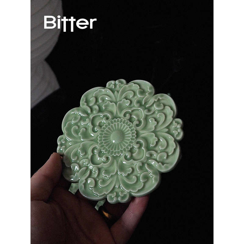 Bitter陶瓷茶杯垫景德镇功夫茶具茶杯隔热垫茶杯托碟花盆底座国风