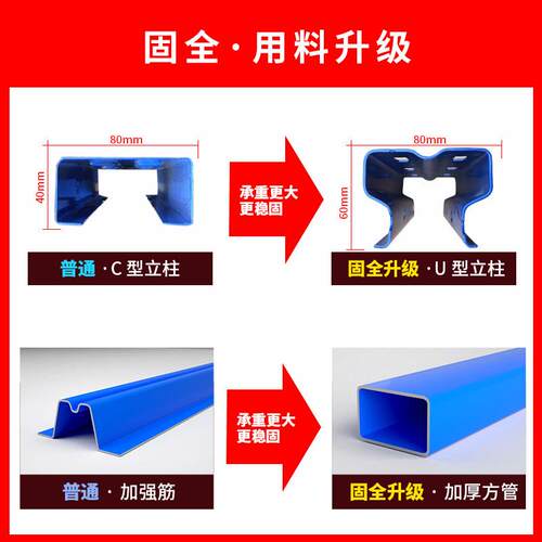 281固全重型货架仓库架储盘托中重型货架五金金属展示1吨仓/层
