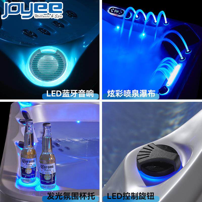 JOYEE经济热销款多人恒温按摩浴缸智能spa热水泡池户外按摩大池