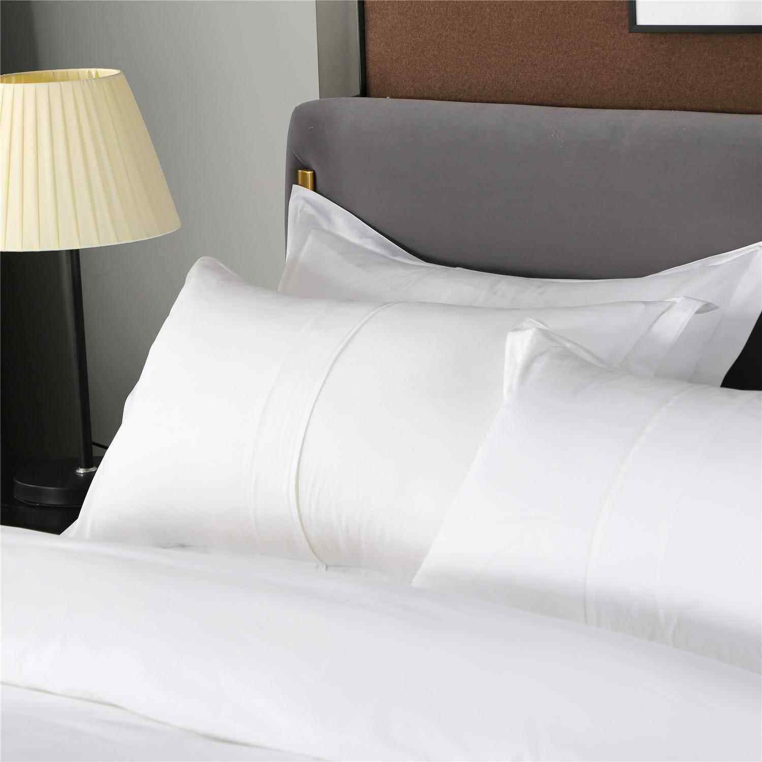 宾馆酒店民宿布草酒店被套全棉贡缎三四件套可加logo刺绣