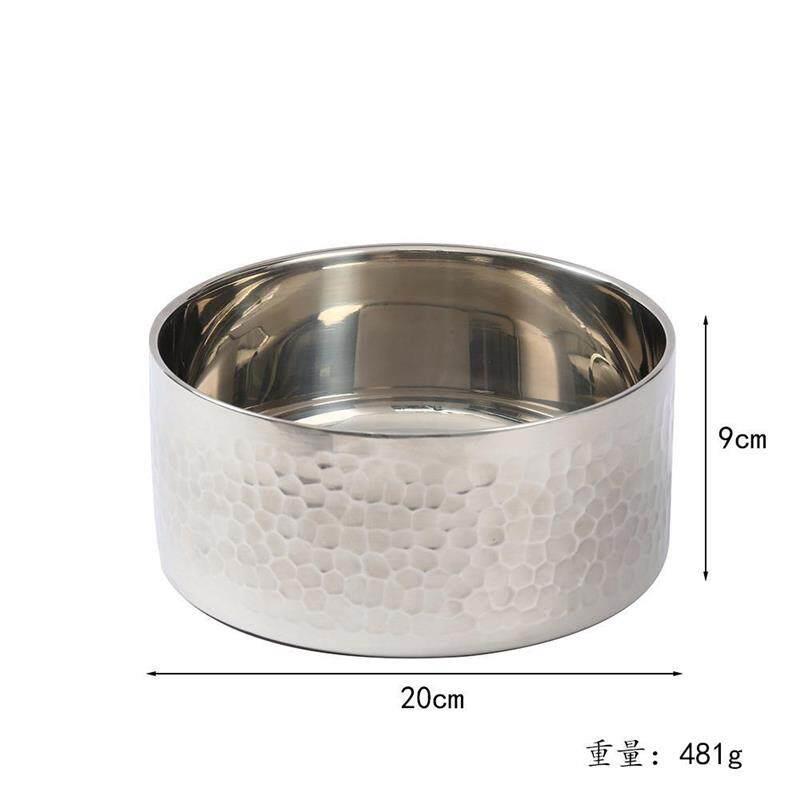 锻打锤纹04不锈钢宠物碗大号狗碗猫碗泰迪喂食器宠物用品