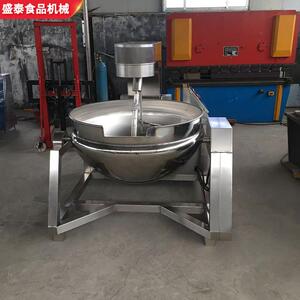 商用全自动行星搅拌炒锅琥珀核桃蜂蜜花生坚果搅拌炒制加工设备
