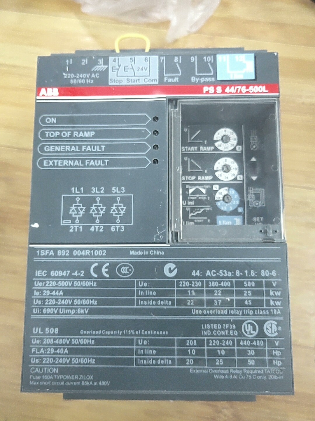 现货议价ABB软启动器22KW PSS44/76-500L软