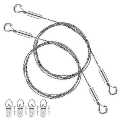 2 Sets Picture Hanging Wire Kit 2M Stainless Steel Cable