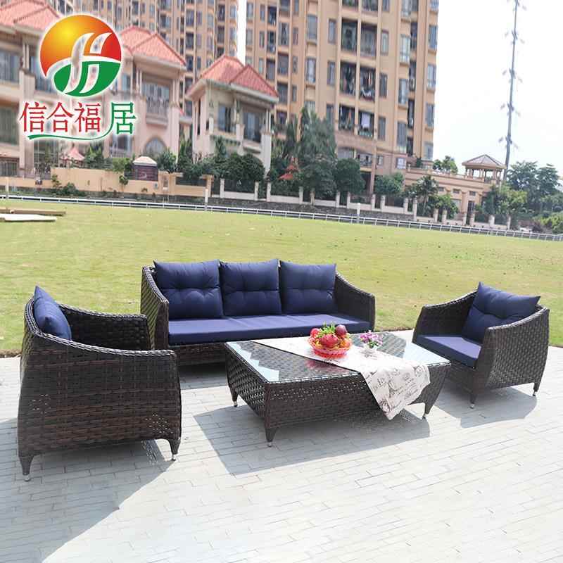 户外发简组合沙编发室外约阳台休闲藤沙编藤组合酒店花园别墅藤椅