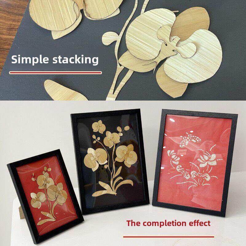 非遗麦秆画diy材料包潮汕麦草画手工画暖场团建研学活动带相框