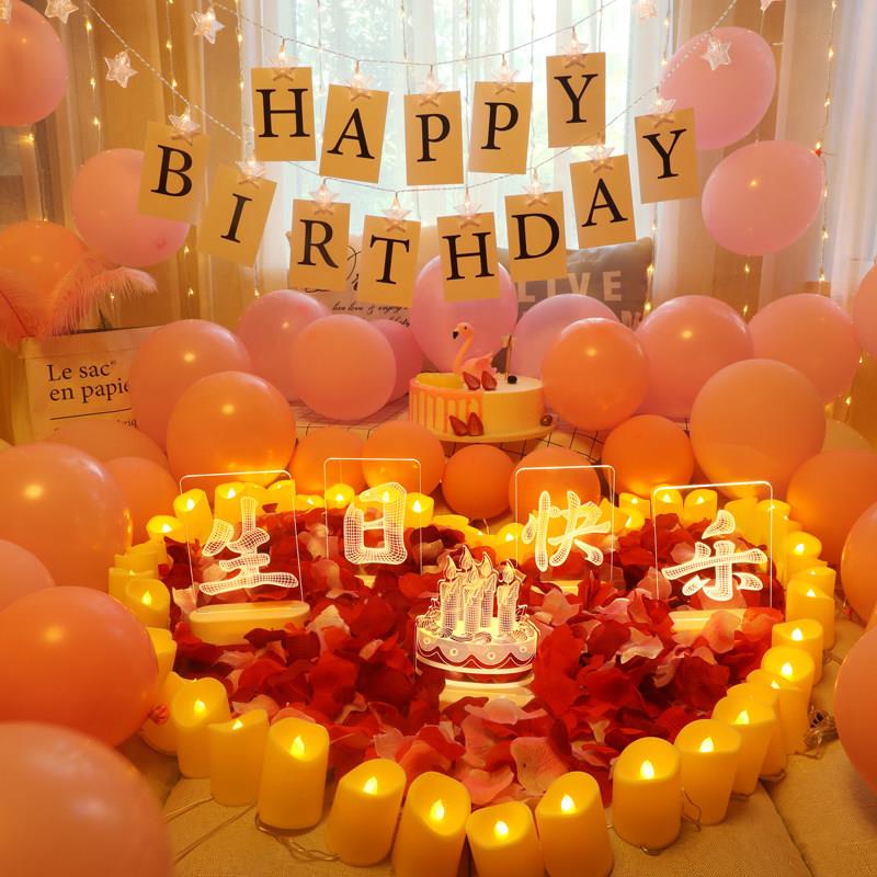 电子爱心蜡烛创意情人节生日表白求婚道具装饰场景布置用