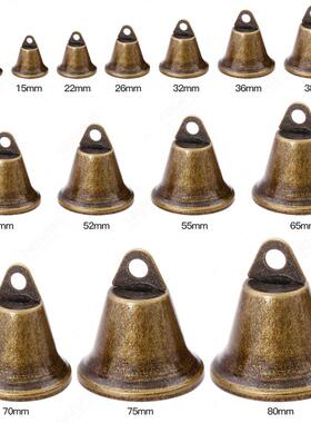 新款复古圣诞喇叭铃铛挂件饰品diy金属工艺品装饰铁铃铛规格齐全