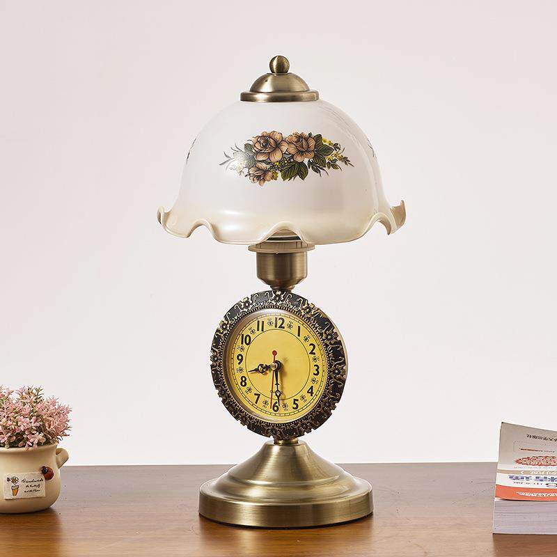 直销新款欧式复古民国老上海阅读台灯卧室床头客厅书房护眼时钟装