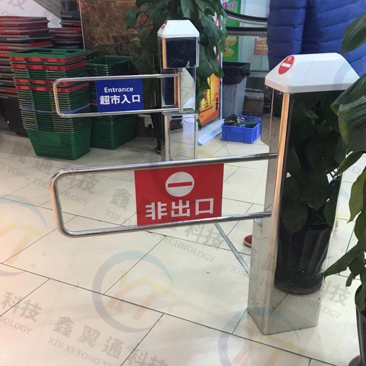 超市雷达感应门单向摆闸禁行器商场智能摆闸出入口门禁机