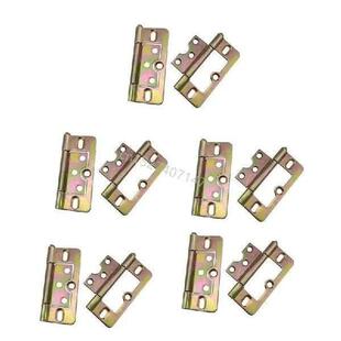 10Pcs Without Mortise Door Hinges Sturdy Iron for Kitchen