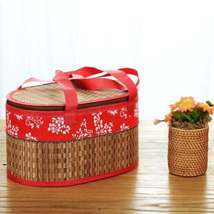 竹篮子手提篮年货鸡蛋螃蟹大闸蟹水果腊肉香肠竹编包装礼盒收纳篮