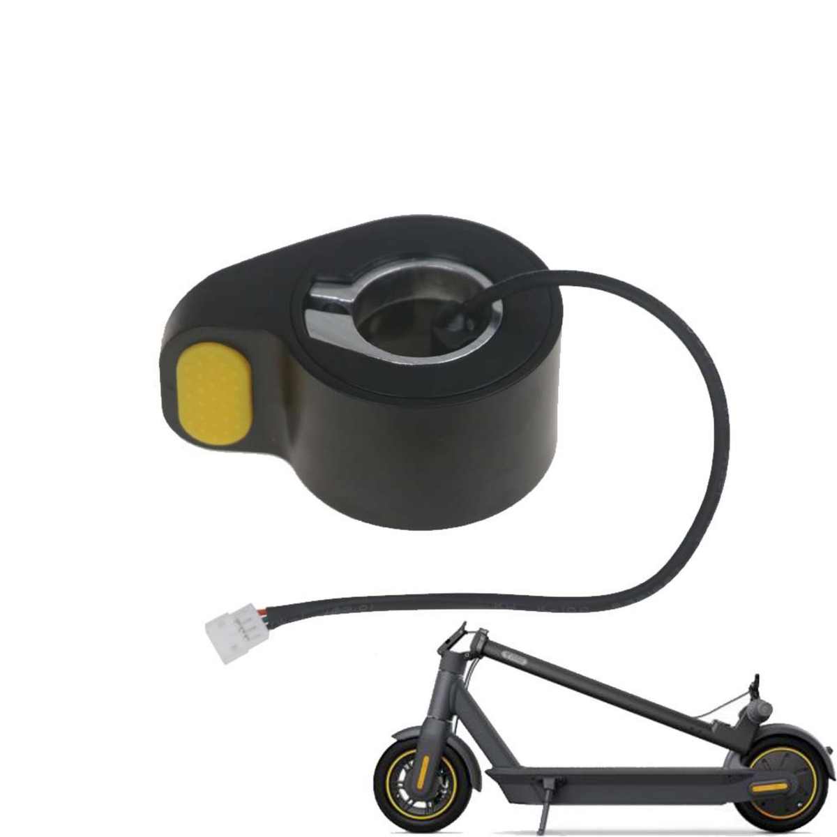 G30电动滑板车油门加速器 纳恩博9号踏板车调速装置 黄色按压指拨