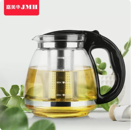 嘉美华玻璃茶壶大容量耐高温泡茶壶冲茶器家用大号水壶茶吧机茶壶