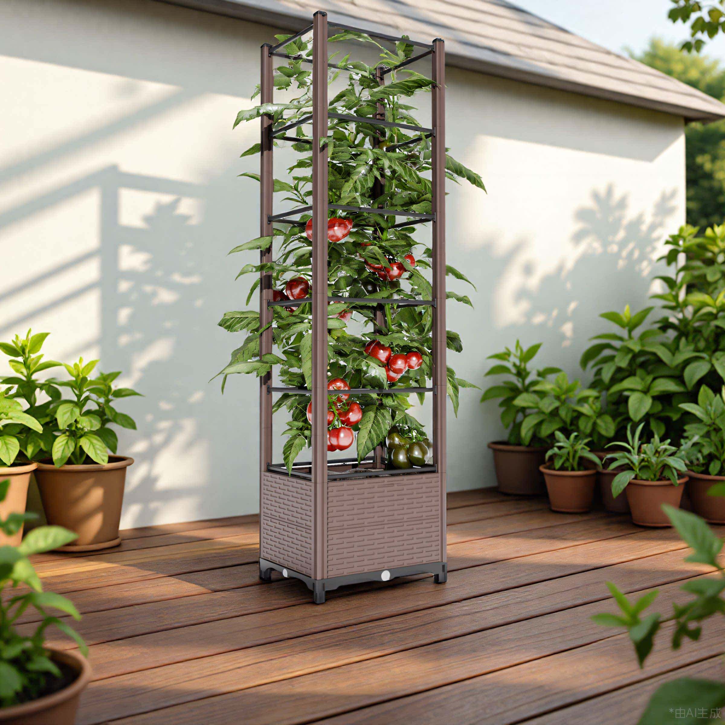 种植箱阳台蔬菜种植盆庭院户外黄瓜月季爬藤架加厚塑料固定架花箱