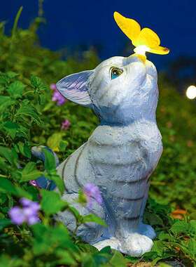 庭院件装饰布造地景小猫灯RX0004置落摆别墅阳台花园草坪动物装饰