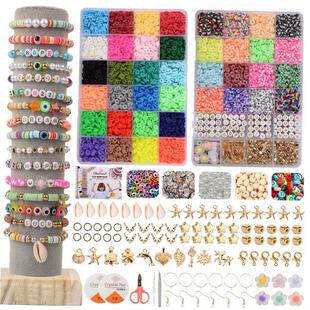 10000Pcs/Box 6mm Clay Bracelet Beads for Jewelry Making Kit