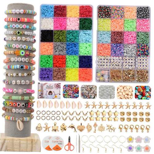 10000Pcs/Box 6mm Clay Bracelet Beads for Jewelry Making Kit