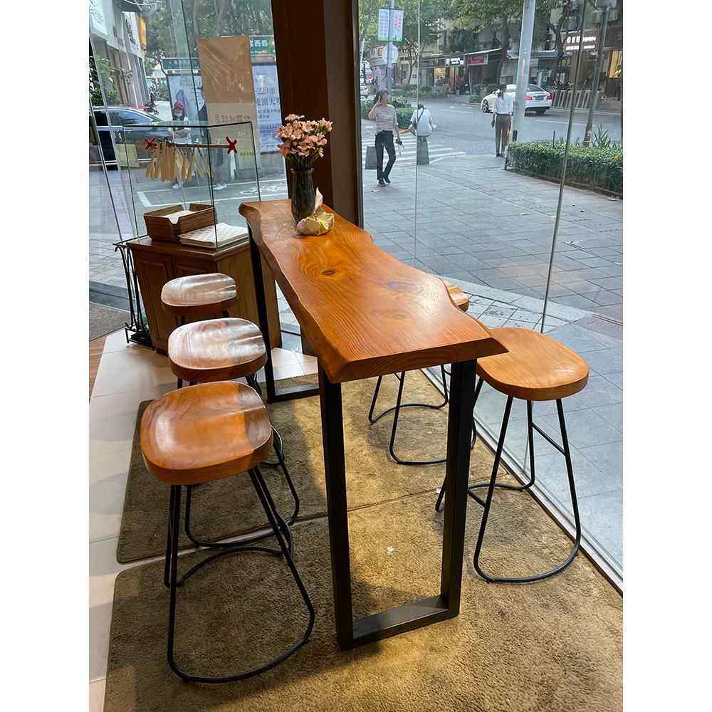 需定制实木大板吧台桌水吧奶茶店桌椅组合酒吧台靠墙桌酒吧桌家用,商业/办公家具,酒吧台,淘宝优惠券,粉丝福利购,淘宝优惠卷