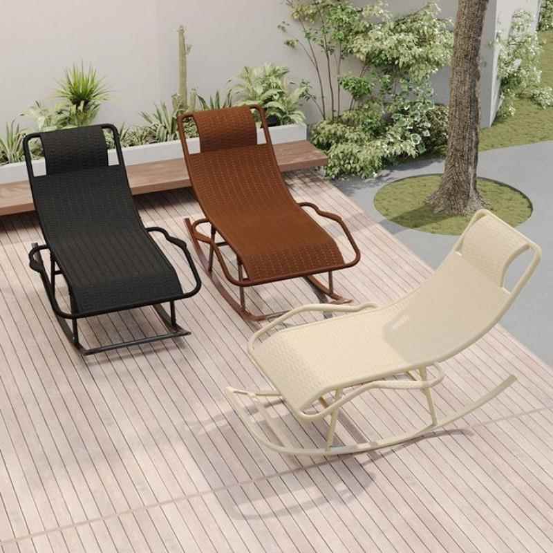 料摇摇ARN椅塑仿人藤编躺椅家用客厅台休闲老午休摇阳椅成人午睡