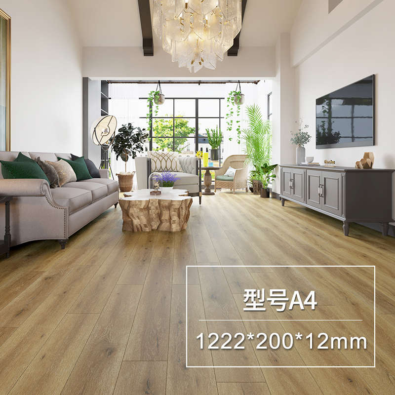 龙叶5831红色环保家用地暖金刚板强化复合地板木地板厂家直销12mm