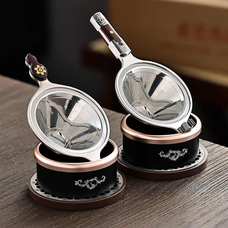 304不锈钢过滤网公道杯茶漏茶叶滤茶器功夫茶具配件家用茶隔漏斗