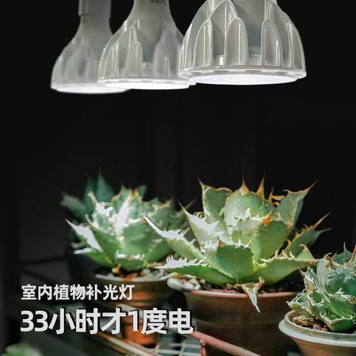 植物补光灯全光谱仿太阳光室内多肉热植绿植块根LED生长植物射灯