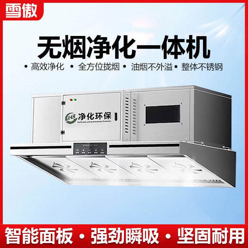 商用油烟净化一体油烟机不锈钢厨房净化器无烟无异味大型烟机