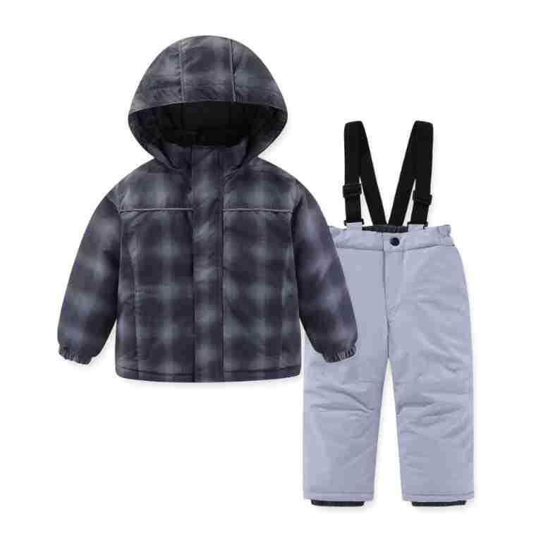 冬季新款防风防水加厚防寒棉夹克背带裤滑雪服两件套