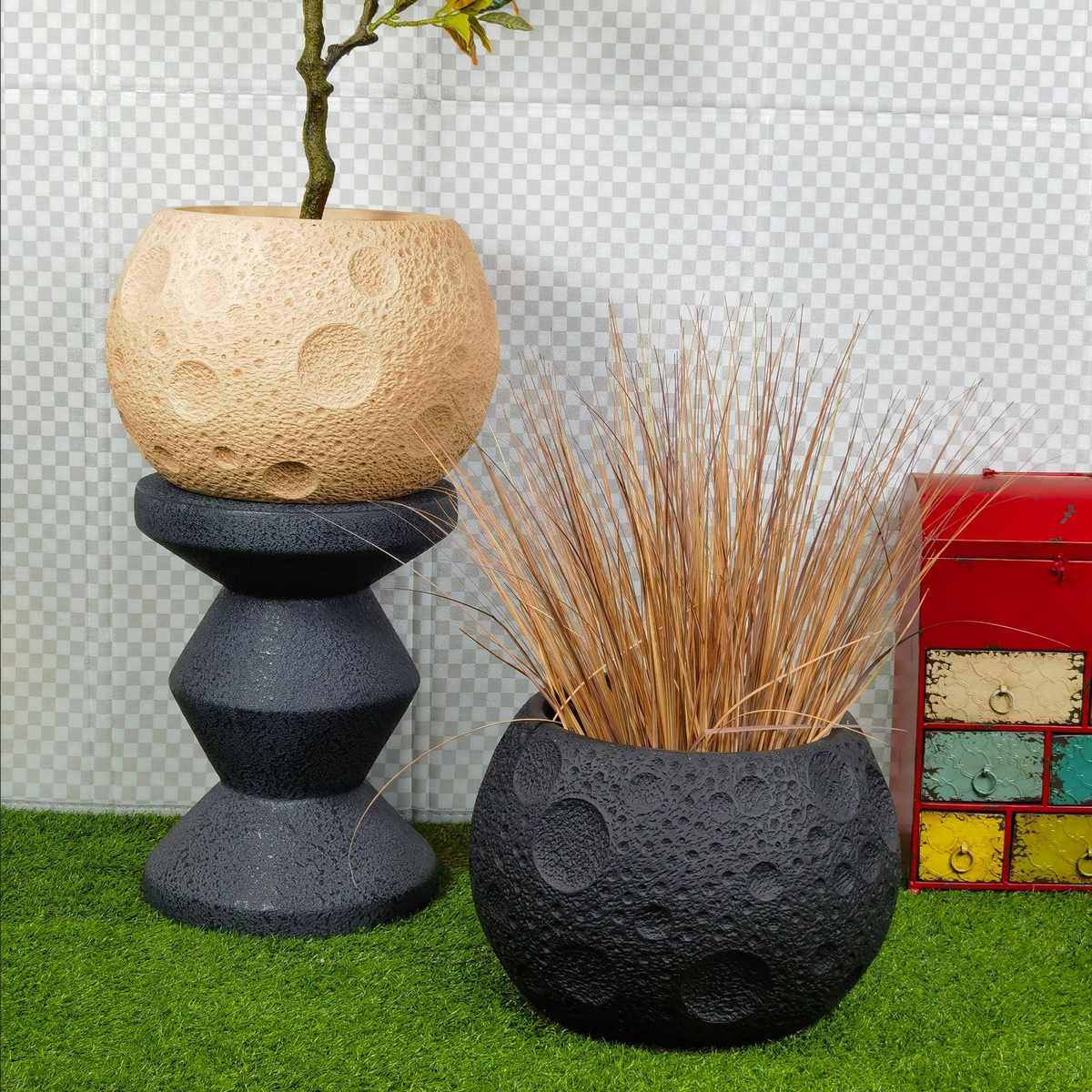 新中式简约复古装饰落地圆镁厂家直销泥花盆客厅摆件球型花盆景观,鲜花速递/花卉仿真/绿植园艺,花盆,淘宝优惠券,粉丝福利购,淘宝优惠卷