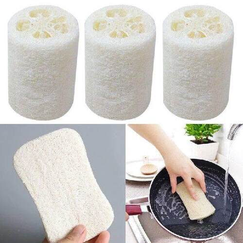 3Pcs Natural Loofah Luffa Loofa Bath Shower Sponge Spa Body