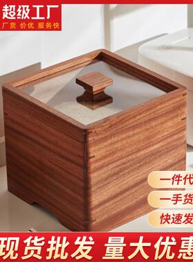 fsc木箱子木质米桶家用防虫防潮密封米桶米缸储存箱带盖方形收纳
