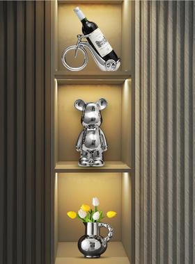 NHHP102奶油风瓷瓶摆件郁金香仿真花花现代轻奢高陶客厅酒档柜玄