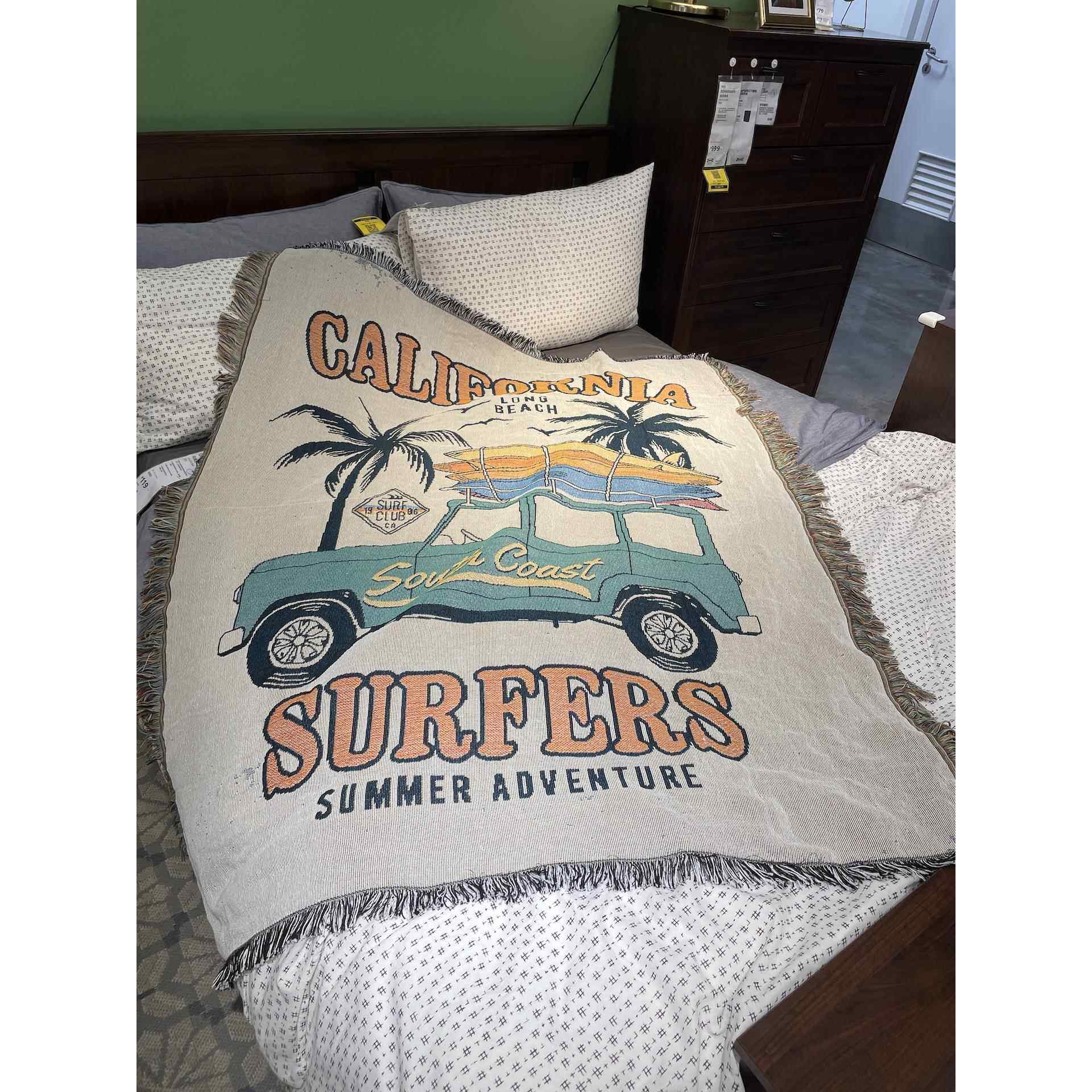 冲浪沙发毯挂毯休闲毯毛毯装饰毯椰岛时光夏日风情camping life