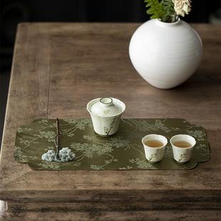 家用双面禅意桌布垫 清欢 仿香云纱茶席 干泡茶道茶垫防水 新中式