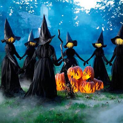 Halloween Decorations Outdoor Large Light Up Screamin witch