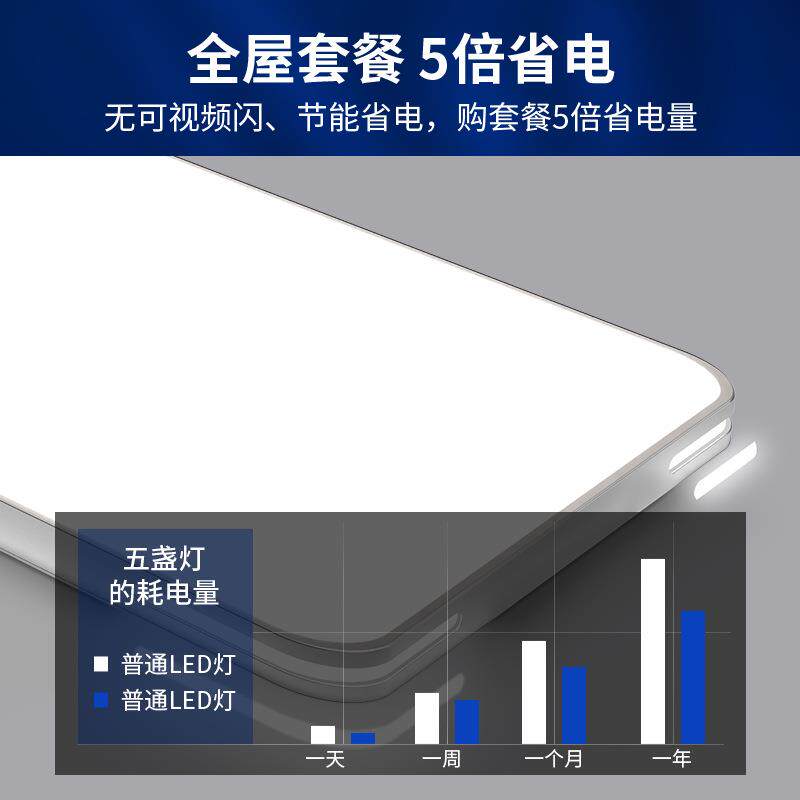 全屋灯具组合套餐大气灯套厅装2021新主款现代简约吸卧室客灯700