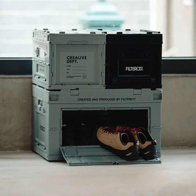 Filter017 户外折叠箱露营家居车载储物塑料整理双侧开收纳箱