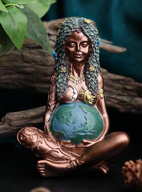 跨境热卖母亲节地球母亲雕像树脂工艺品盖亚艺术女神塑像大地之母