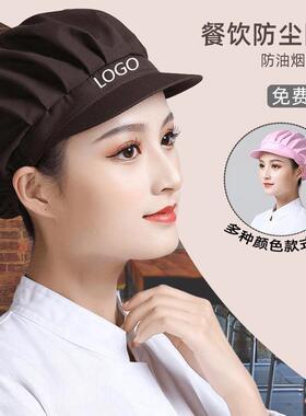 厨房帽子女士四季做饭防油烟防掉头发厨师帽防尘透气车间工作帽子