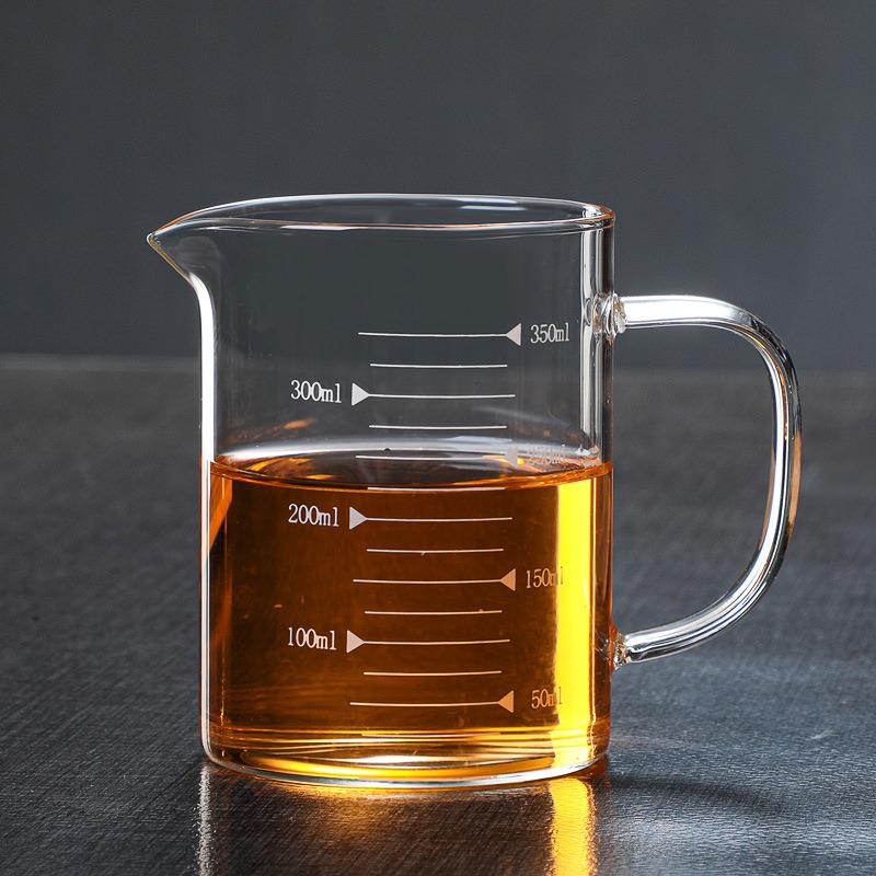 厂家带刻度玻璃杯加厚玻璃量杯带手柄家用烘焙耐热防爆水杯子
