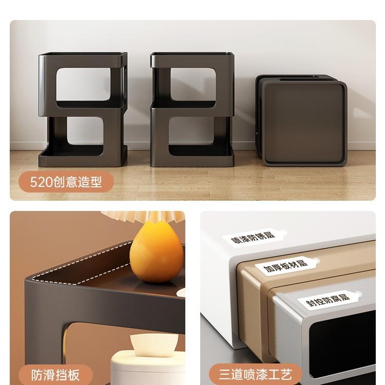 床头柜替代品家用卧室小型铁艺床头置物架简约现代创意床边小桌子