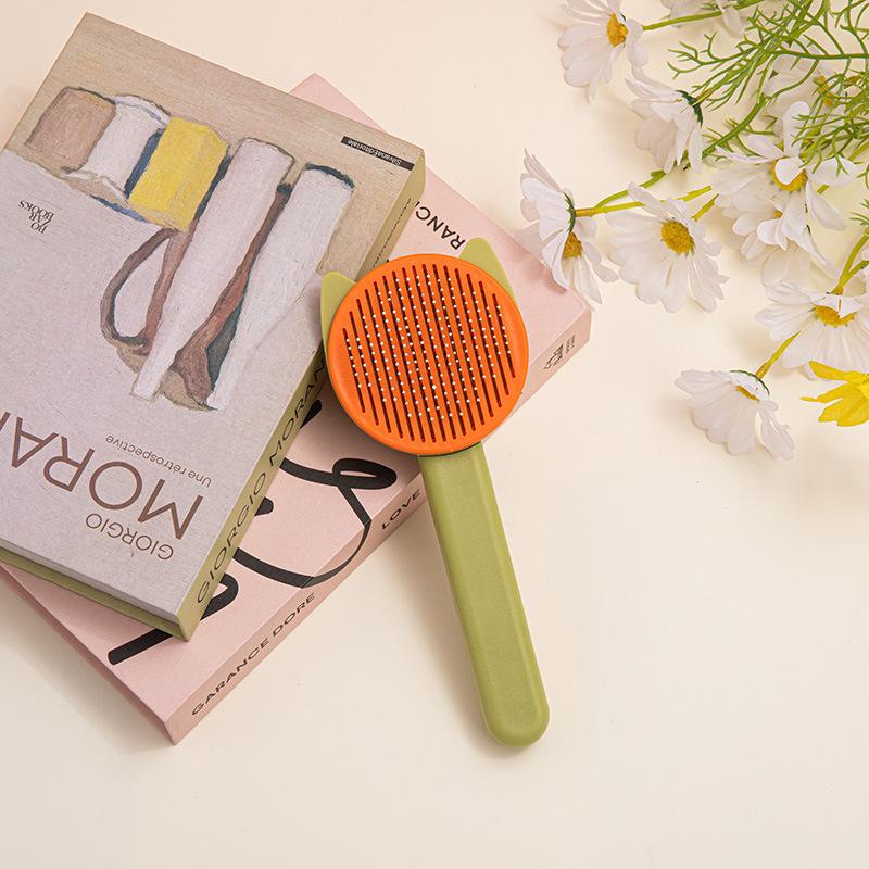 毛去浮不锈钢可爱耳朵宠物排梳