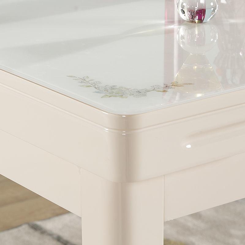 【1.万人收藏伸缩】餐8桌户型家用现代简约白色烤小漆抽拉599式桌