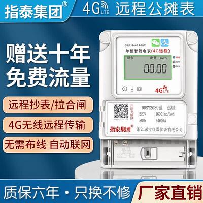 智能远程电表4G单相预付费公摊表家用出租房公寓楼手机扫码公摊表
