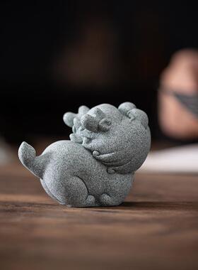 国CSZW-BJA潮风桌面龙摆可家爱吉祥件物创意居缸招财鱼造景装饰青