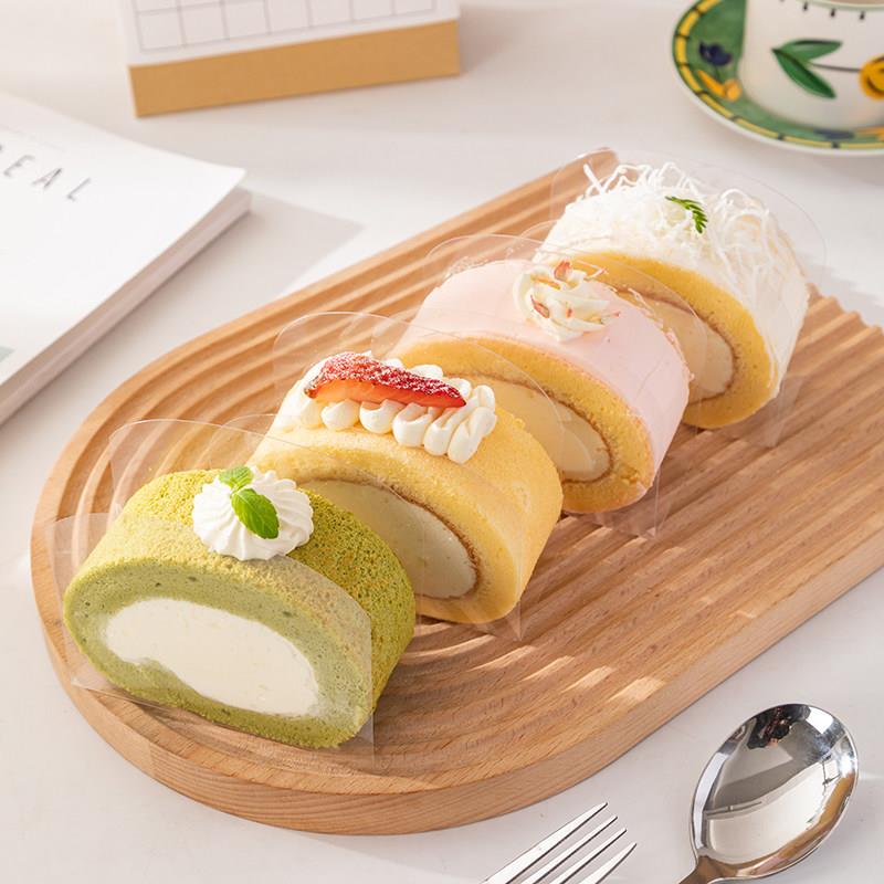 蛋糕卷围边瑞士卷包装半圆隔片毛巾卷透明塑料托切块蛋糕三角底托